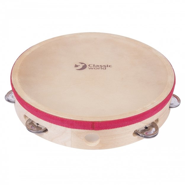 Muzikinis instrumentas Tamburinas 25 cm, CLASSIC WORLD