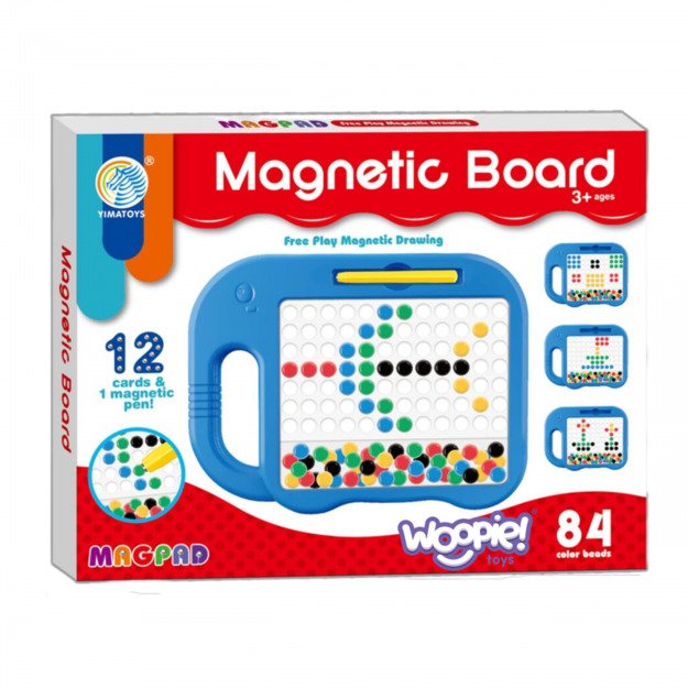 Vaikiška Montessori magnetinė lenta 12 vnt rinkinys, mėlyna, WOOPIE