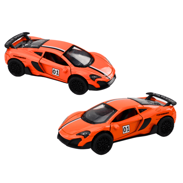 Metalinis sportinis automobilis 1:32, oranžinė