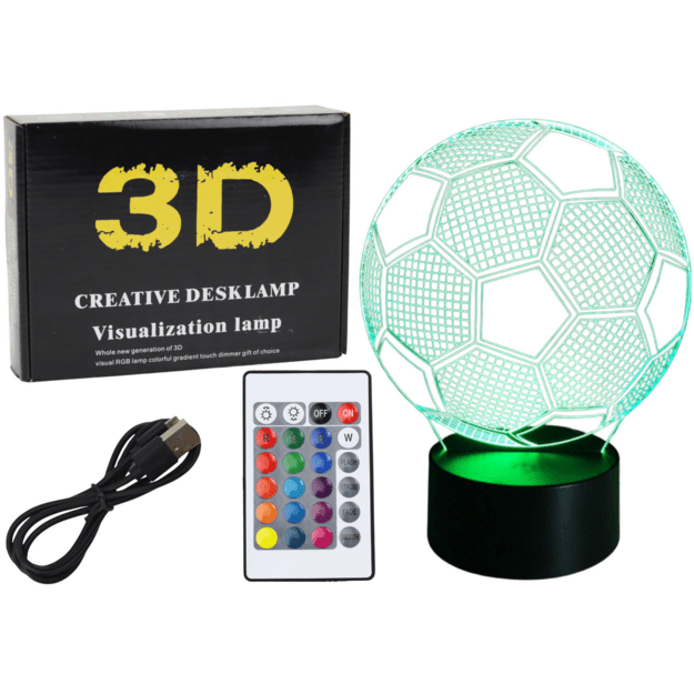 Įkraunamas 3D kamuolio formos LED šviestuvas  