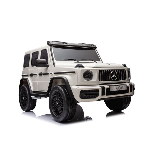 Dvivietis elektrinis džipas vaikams Mercedes G63 XXL 4x4, 24V, baltas