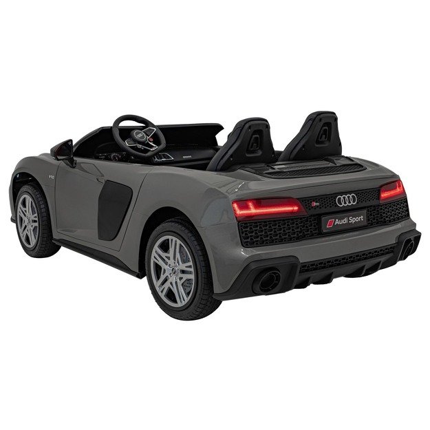 Dvivietis elektromobilis vaikams Audi Spyder R8 Lift, pilkas