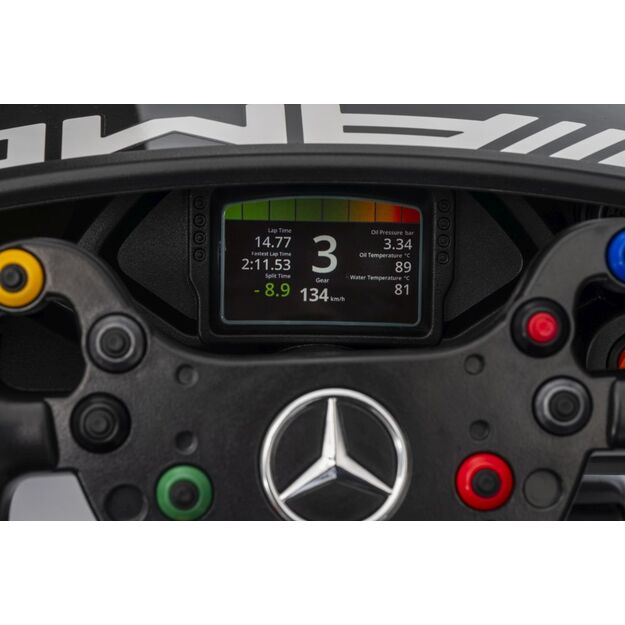 Vienvietis elektrinis sportinis automobilis Mercedes AMG GT3 vaikams, baltas