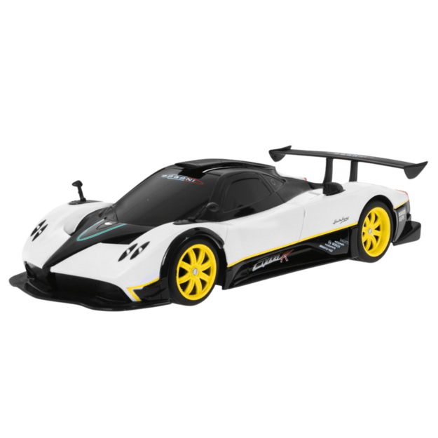 Nuotoliniu būdu valdomas sportinis Pagani Zonda automobilis, baltas