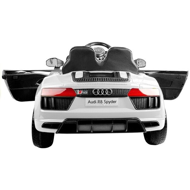 Vienvietis elektromobilis vaikams Audi R8 SPYDER, baltas