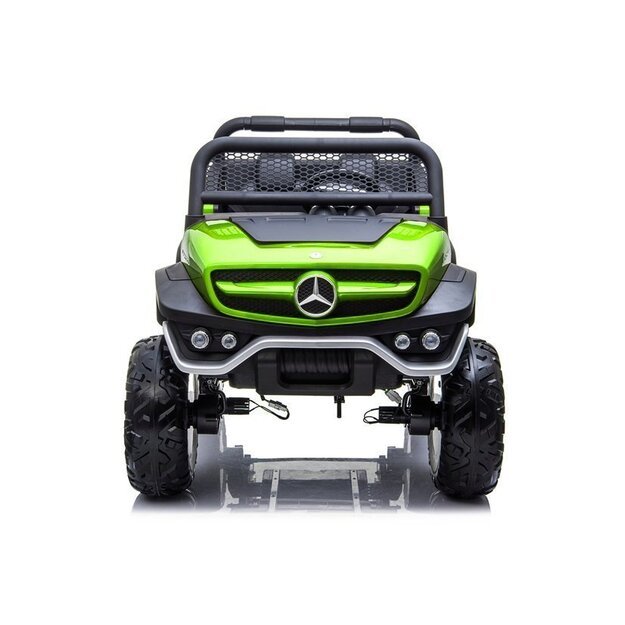 Dvivietis elektromobilis vaikams Mercedes Unimog 4x4, žalias