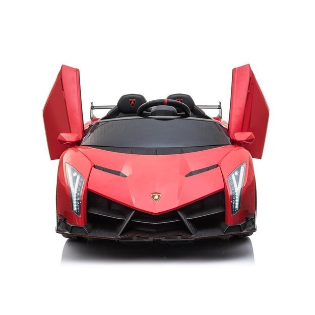 Dvivietis elektromobilis vaikams Lamborghini Veneno, raudonas