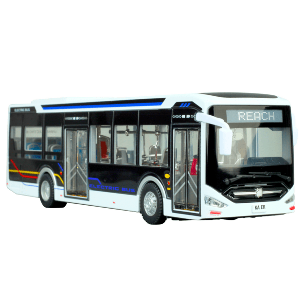 Žaislinis miesto autobusas 1:42, baltas