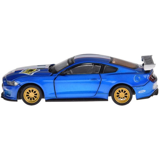 Surenkamas metalinis automobilio Ford Mustang GT rinkinys 1:42, mėlynas