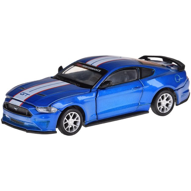 Surenkamas metalinis automobilio Ford Mustang GT rinkinys 1:42, mėlynas