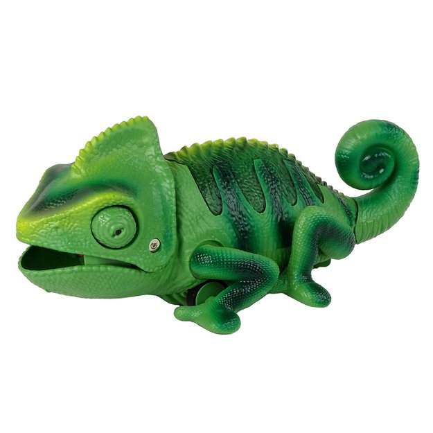 Nuotoliniu būdu valdomas žalias chameleonas 28 cm