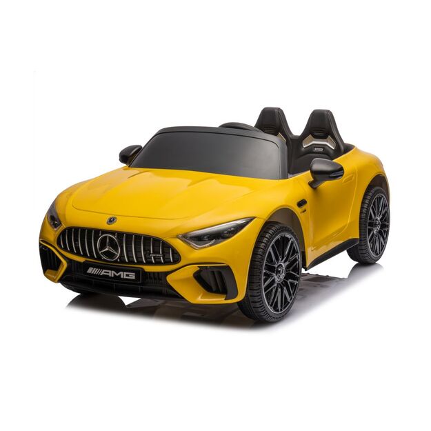 Dvivietis elektromobilis vaikams Mercedes AMG SL63, geltonas