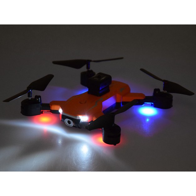 Nuotoliniu būdu valdomas dronas Quadrocopter Flying, oranžinis 