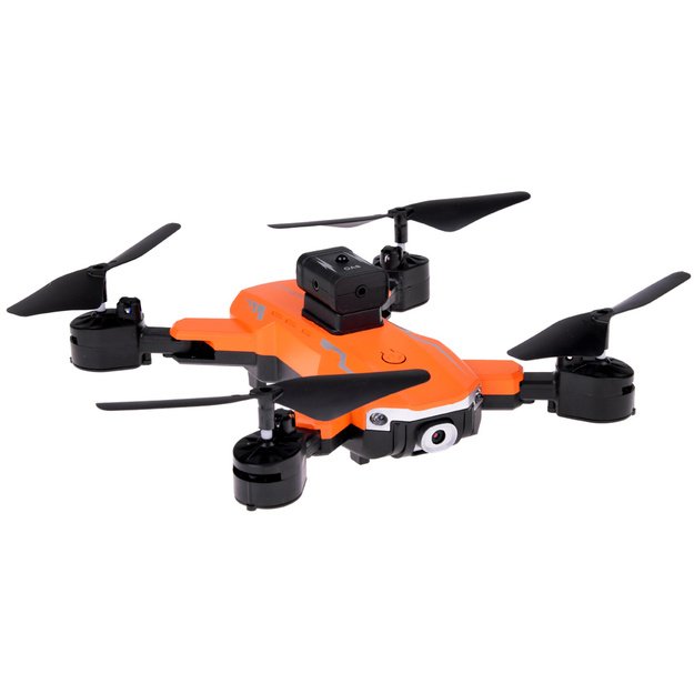 Nuotoliniu būdu valdomas dronas Quadrocopter Flying, oranžinis 