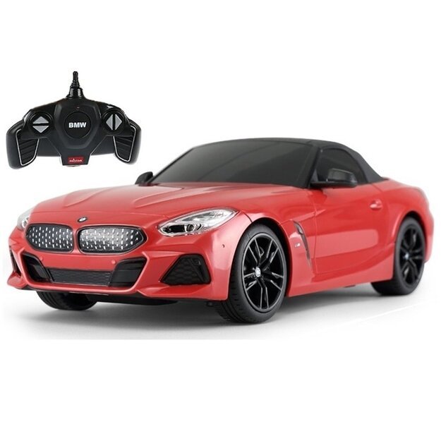 Nuotoliniu būdu valdomas BMW Z4 Roadster Rastar automobilis, raudonas