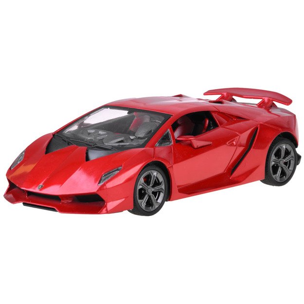 Nuotoliniu būdu valdomas raudonas automobilis Lamborghini