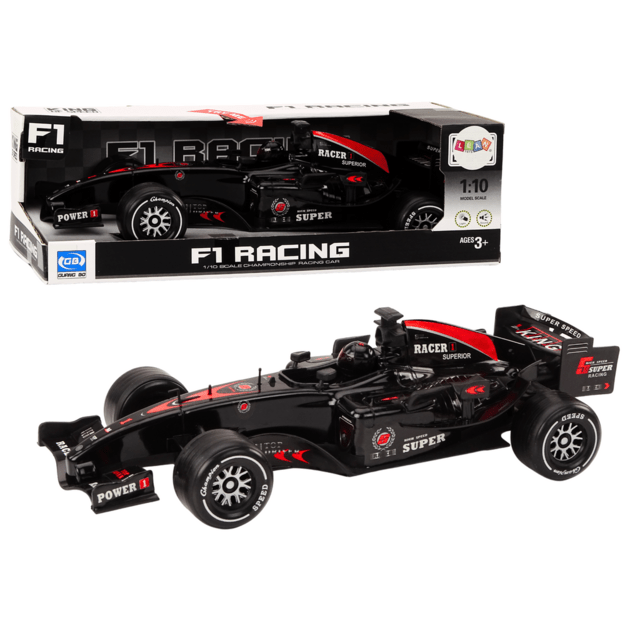 Žaislinis sportinis F1 automobilis 1:10, juodas