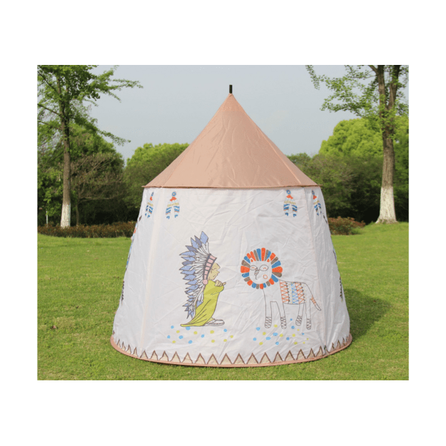 Palapinė vaikams Tipi 125 cm, kreminė