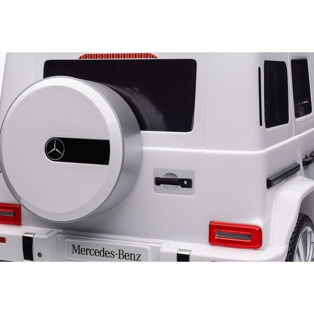 Vienvietis elektromobilis vaikams Mercedes G500 4x4, baltas