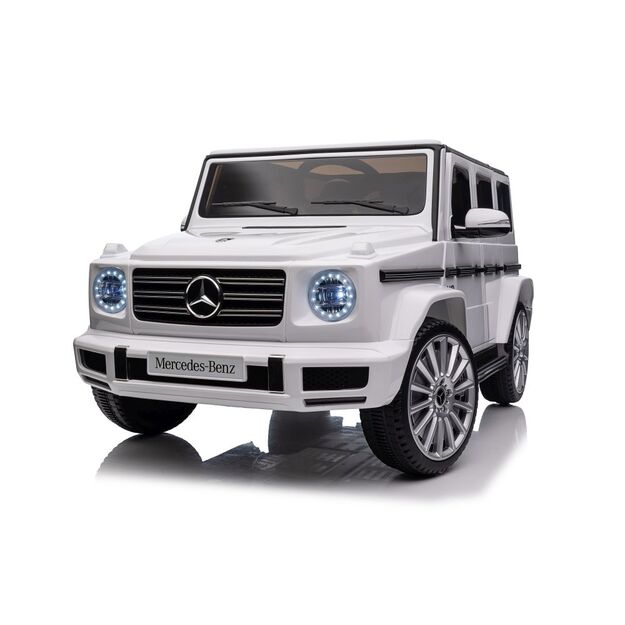 Vienvietis elektromobilis vaikams Mercedes G500 4x4, baltas