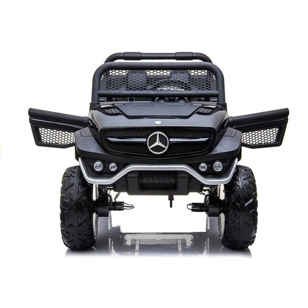 Dvivietis elektromobilis vaikams Mercedes Unimog 4x4, juodas