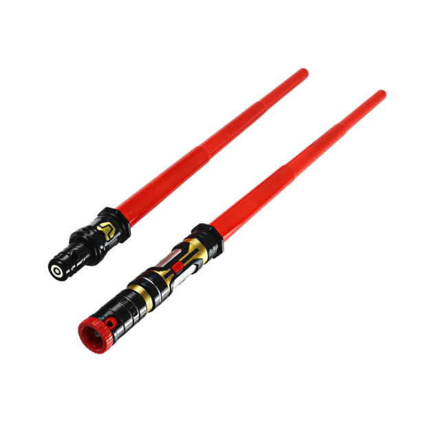 Ištraukiamas kosminis kardas „Cosmic Lightsaber 2in1" su garso ir šviesos efektai