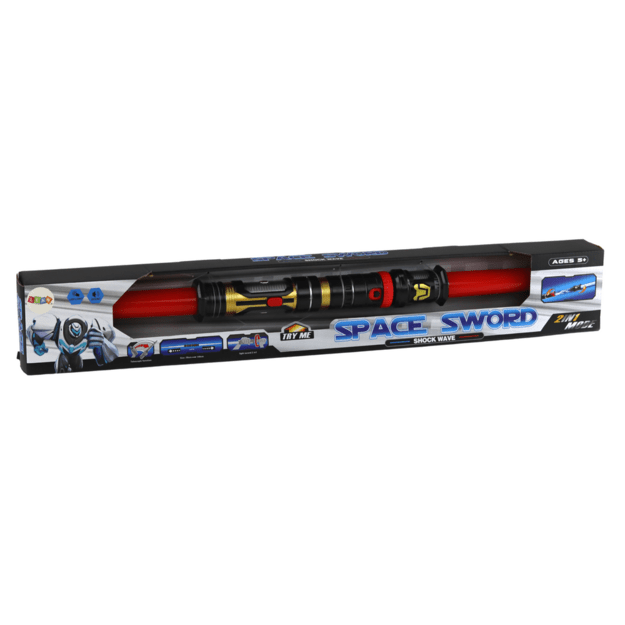 Ištraukiamas kosminis kardas „Cosmic Lightsaber 2in1" su garso ir šviesos efektai