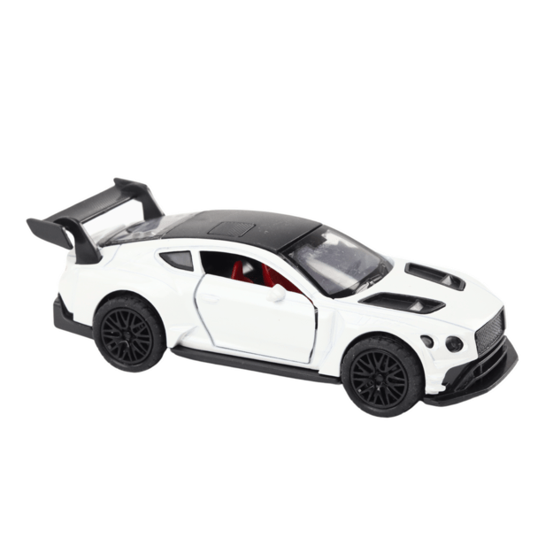 Metalinis sportinis automobilis 1:32, baltas