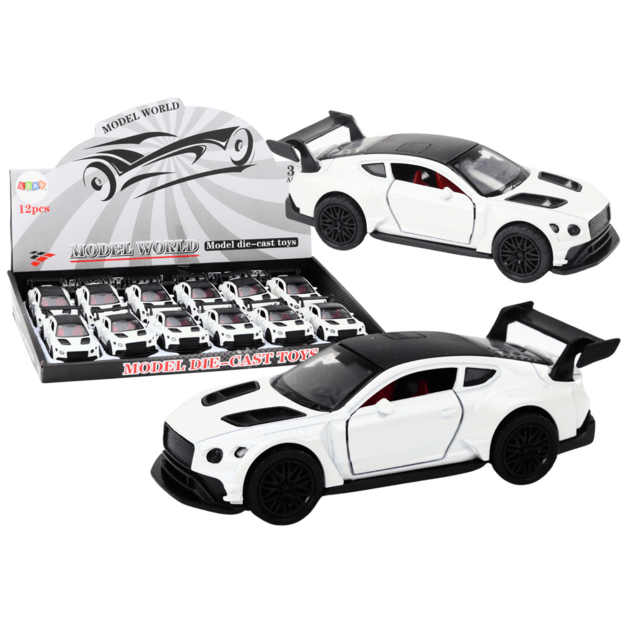 Metalinis sportinis automobilis 1:32, baltas