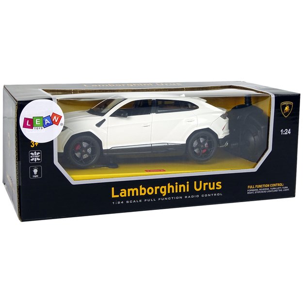 Radijo bangomis valdomas Lamborghini Urus 1:24 baltas