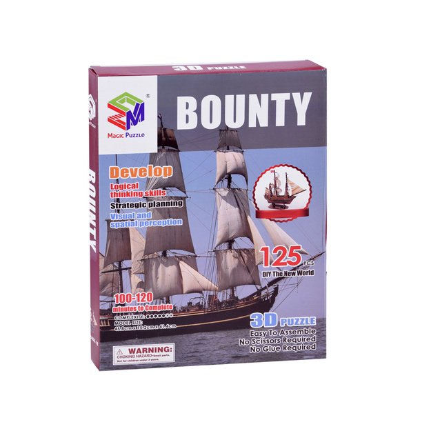 3D dėlionė, laivas Bounty