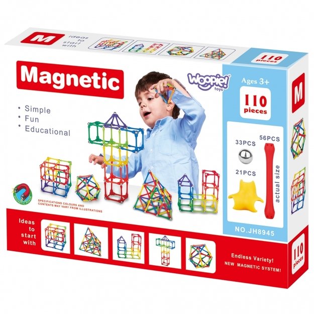 Magnetinis konstruktorius 110 vnt. Woopie