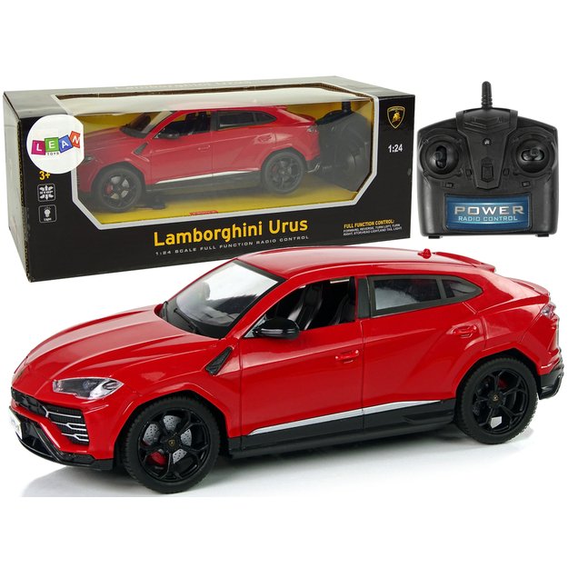 Radijo bangomis valdomas Lamborghini Urus 1:24 raudonas