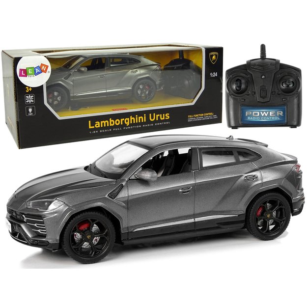 Radijo bangomis valdomas Lamborghini Urus 1:24 pilkas