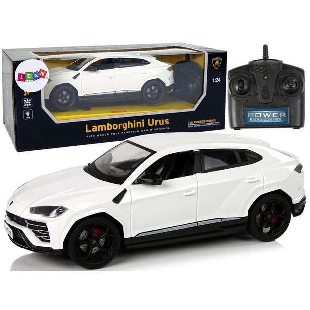 Radijo bangomis valdomas Lamborghini Urus 1:24 baltas