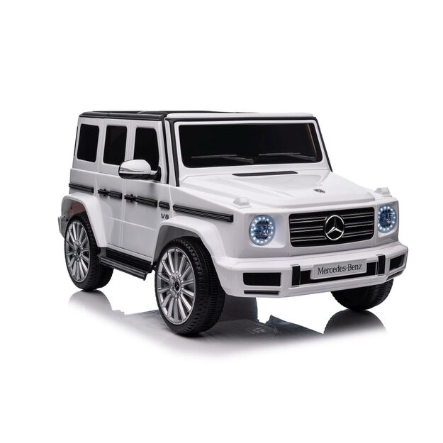 Vienvietis elektromobilis vaikams Mercedes G500 4x4, baltas