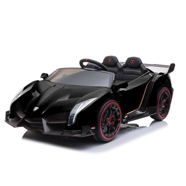 Dvivietis elektromobilis vaikams Lamborghini Veneno, juodas