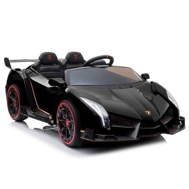 Dvivietis elektromobilis vaikams Lamborghini Veneno, juodas