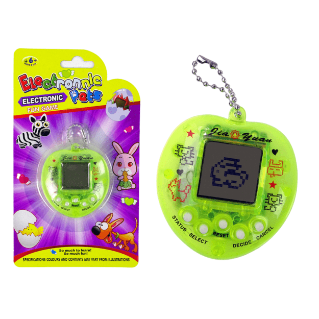 Elektroninis naminių gyvūnėlių žaidimas „Tamagotchi“, geltonas