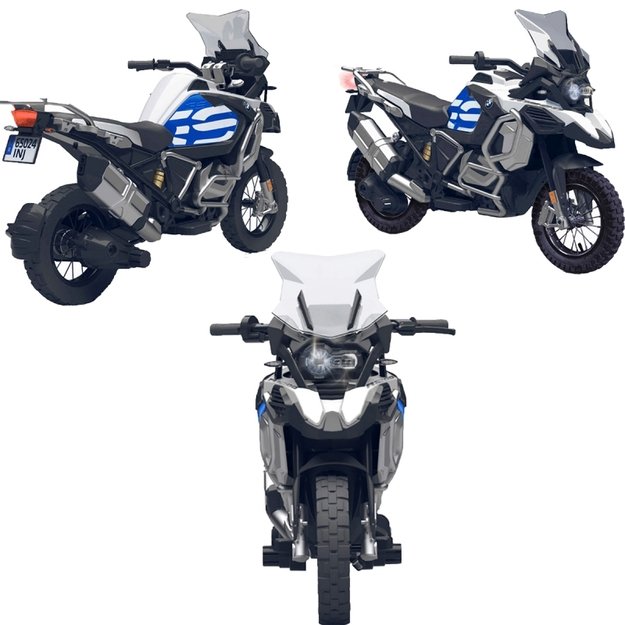 Elektrinis vaikiškas motociklas BMW r1250 gs adventure 24v, mėlynas