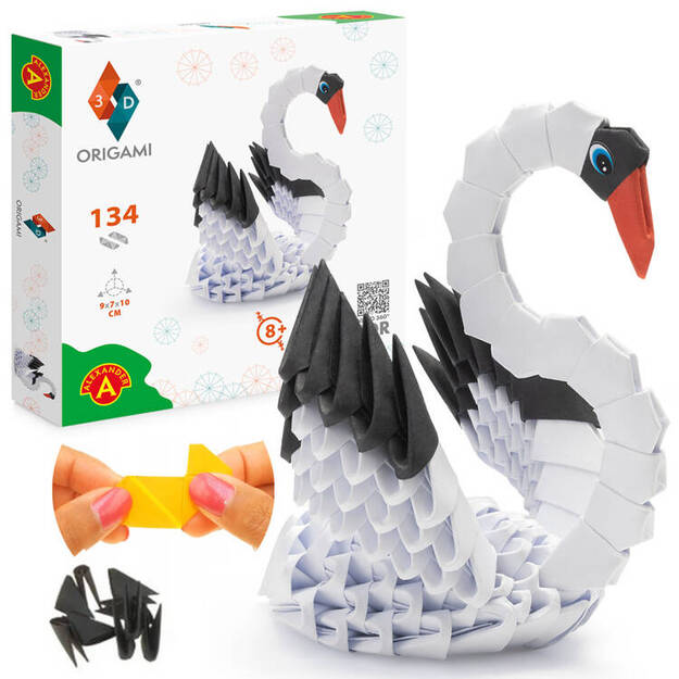 3D Origami kūrybinis rinkinys vaikams „Gulbė“