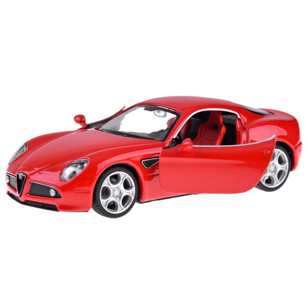 Metalinis Alfa Romeo 8C Competizione automobilis su garso ir šviesos efektais