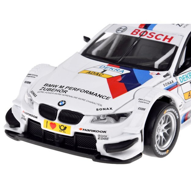 Metalinis sportinis BMW M3 DTM automobilis su garso ir šviesos efektais 