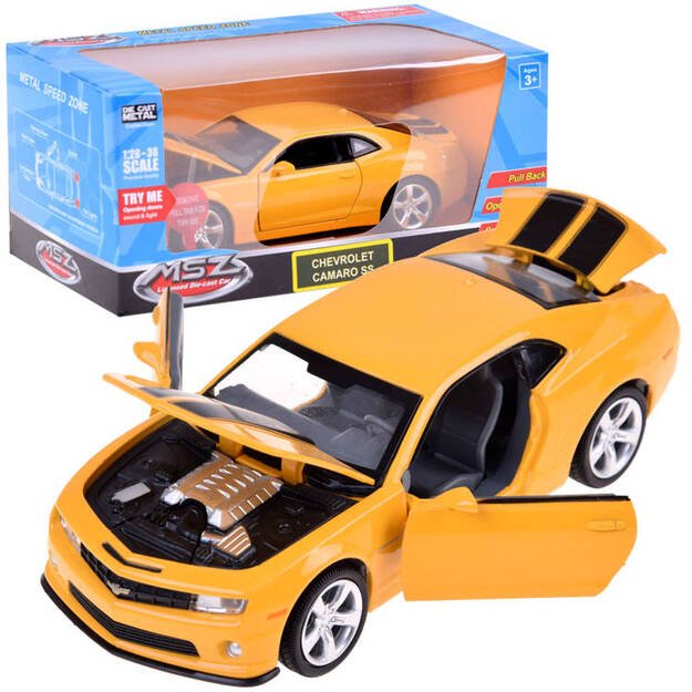 Metalinis automobilis Chevrolet Camaro SS 1:32, geltonas