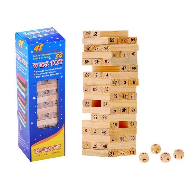 Arkadinis medinis Jenga žaidimas