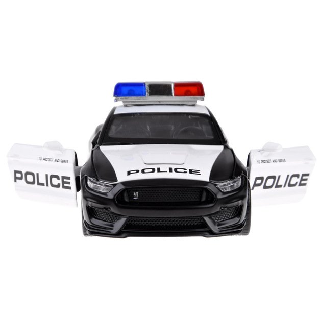 Metalinis policijos Ford Shelby GT350 automobilis su garso ir šviesos efektais 