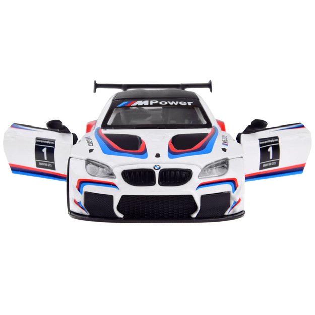 Metalinis BMW M6 GT3 automobilis su garso ir šviesos efektais 