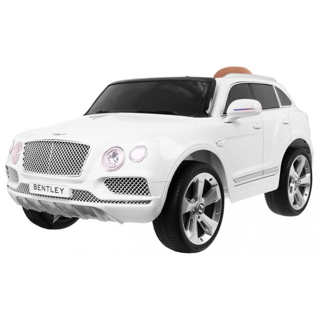 Vienvietis elektromobilis vaikams Bentley Bentayga, baltas