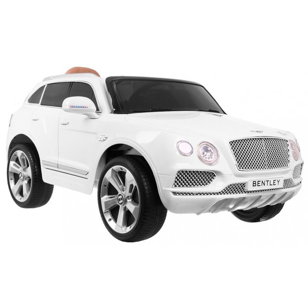 Vienvietis elektromobilis vaikams Bentley Bentayga, baltas