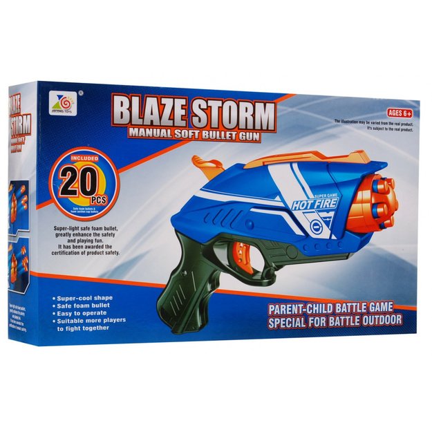 Žaislinis pistoletas Blaze Storm Little, mėlynas